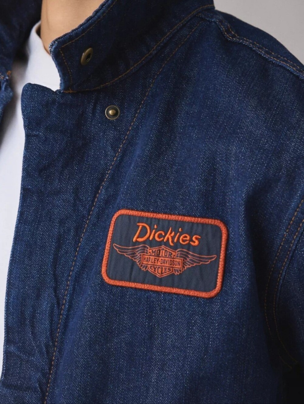 NEW!!! Harley-Davidson x Dickies Navy Denim Workwear Jacket, Large, Retail $220 - Picture 10 of 16